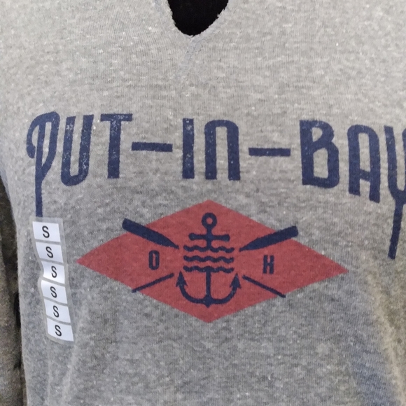 New Women's 3/4 Sleeve Sweatshirt from Put in Bay Ohio by Alternative Sz Small - Picture 3 of 8